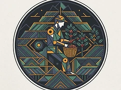 Caballero family (Fabio and Sandra Isabel Caballero, Marysabel Caballero, and Moisés) — coffee farmer illustration 2