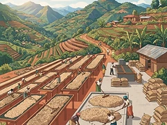 Hinga Kawa Cooperative — coffee farm illustration 2