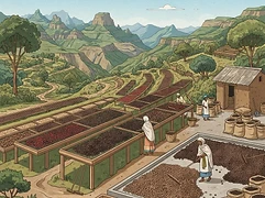 Yaye washing station β coffee farm illustration 2