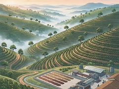 Estevão Douro — coffee farm illustration 1
