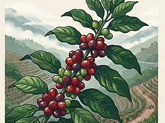 Los Pinos — coffee farm illustration 3
