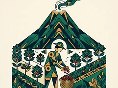 Claudia Abril and Max Pérez — coffee farmer illustration 1