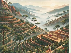 Gesha Village — coffee farm illustration 1