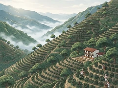 Santa Catalina — coffee farm illustration 1