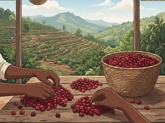 Tuke Yute — coffee farmer illustration 2