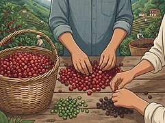Gabriel Castaño Buendía — coffee farmer illustration 2