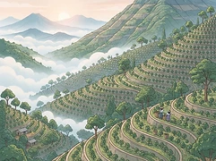 El Montecino — coffee farm illustration 1