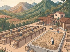Finca El Injerto — coffee farm illustration 2