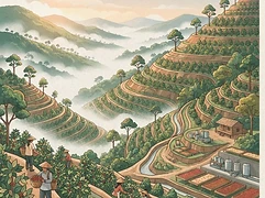 San Isidro — coffee farm illustration 1