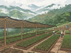 Asprasar Cooperative — coffee farmer illustration 3