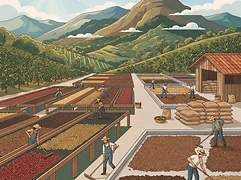 Fazenda IP — coffee farm illustration 2