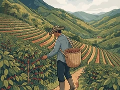 AMACA (Asociación de Mujeres Productoras Agropecuarias del Cauca) — coffee farmer illustration 1