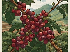 Bella Rosa β coffee farm illustration 3