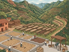 CEPCO cooperative — coffee farm illustration 2