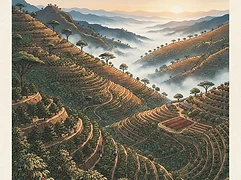 Idido cooperative β coffee farm illustration 1