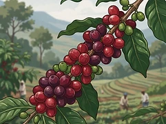 Alo Coffee — coffee farm illustration 3