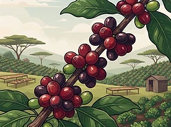 Kabare Society — coffee farm illustration 3