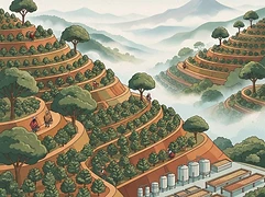 Sol de la Mañana — coffee farm illustration 1