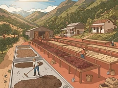 Rio Brilhante — coffee farm illustration 2
