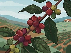 Fazenda Rio Brilhante — coffee farm illustration 3