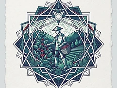 Klasik Beans cooperative — coffee farmer illustration 3