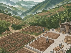 El Cedral β coffee farm illustration 2