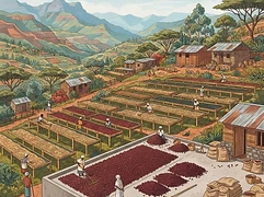 Mulugeta Muntasha's farm — coffee farm illustration 2