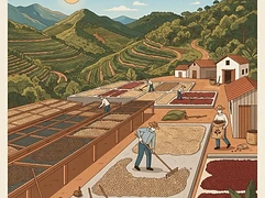 Fazenda Rio Brilhante — coffee farm illustration 2
