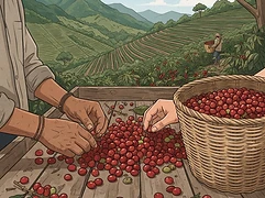 Manuel Vallecillo — coffee farmer illustration 2