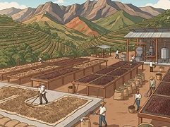 Muthonjo — coffee farm illustration 2