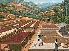 Sisters of Mary Immaculate — coffee farm illustration 2