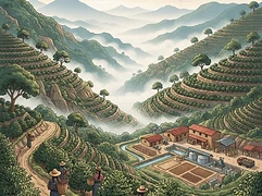 Juana Gaspar — coffee farm illustration 1