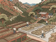 El Borbollón — coffee farm illustration 2