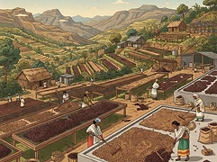 Sike Bokasso — coffee farm illustration 2
