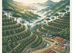La Esmeralda β coffee farm illustration 1