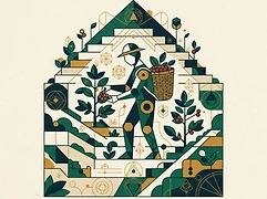 Estevão Douro, Denizar Douro, and Thiago Douro — coffee farmer illustration 1