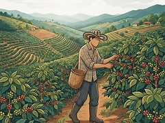 Guiliar Pérez Cuéllar — coffee farmer illustration 1