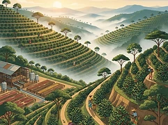 Gathaithi Cooperative — coffee farm illustration 1