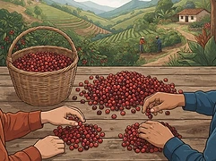 Jose Jijon — coffee farmer illustration 2