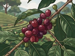 Los Cenizos — coffee farm illustration 3