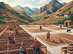 Takesi — coffee farm illustration 2