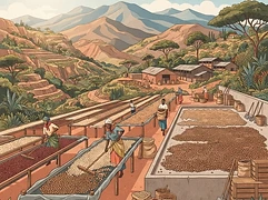 Muriama Estate β coffee farm illustration 2
