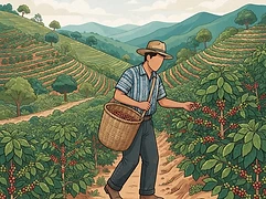 Ricardo and Katia Zelaya — coffee farmer illustration 1