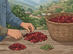 Pepe Jijon — coffee farmer illustration 2