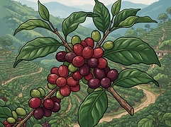 La Chorrera — coffee farm illustration 3