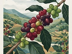 Hafi processing station — coffee farm illustration 3