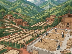 Perlitas β coffee farm illustration 2