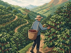 Juan Benitez — coffee farmer illustration 1