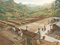 Hamasho β coffee farm illustration 2