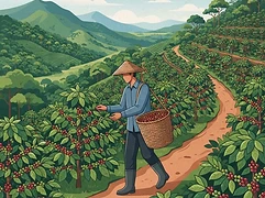 Francisco Mena — coffee farmer illustration 1